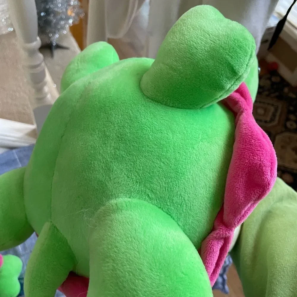 2 Adorable Plush Turtles Pink and Green